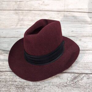 Smithbilt 3X Quality Burgundy Wool Felt Western Hat – Men’s 6 3/4